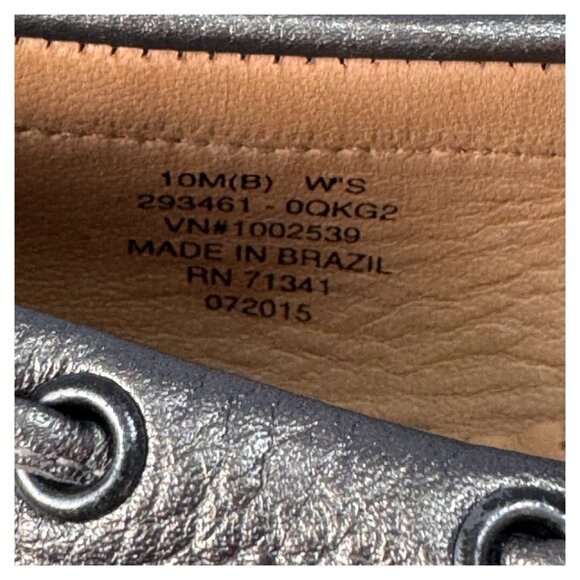 L.L. Bean Women’s Leather Driving Moccasin Loafers Metallic gold tone Size 10 M - Picture 6 of 6